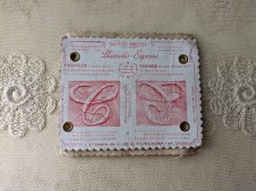 画像6: フランスアンティーク Plumetis-Express 刺繍イニシャルシートサンプル (6)