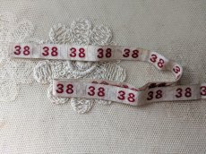 画像1: フランスアンティーク　数字刺繍テープ 《38》 (1)